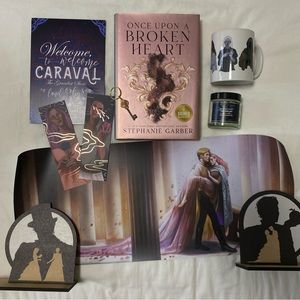 Once Upon a Broken Heart book and merch